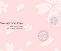 Nintendo Switch OLED Sakura Cherry Pink Protective Shell Case for 2021 Switch OLED, Dockable Anti-Scratch Slim Case with Cherry Joytick Caps